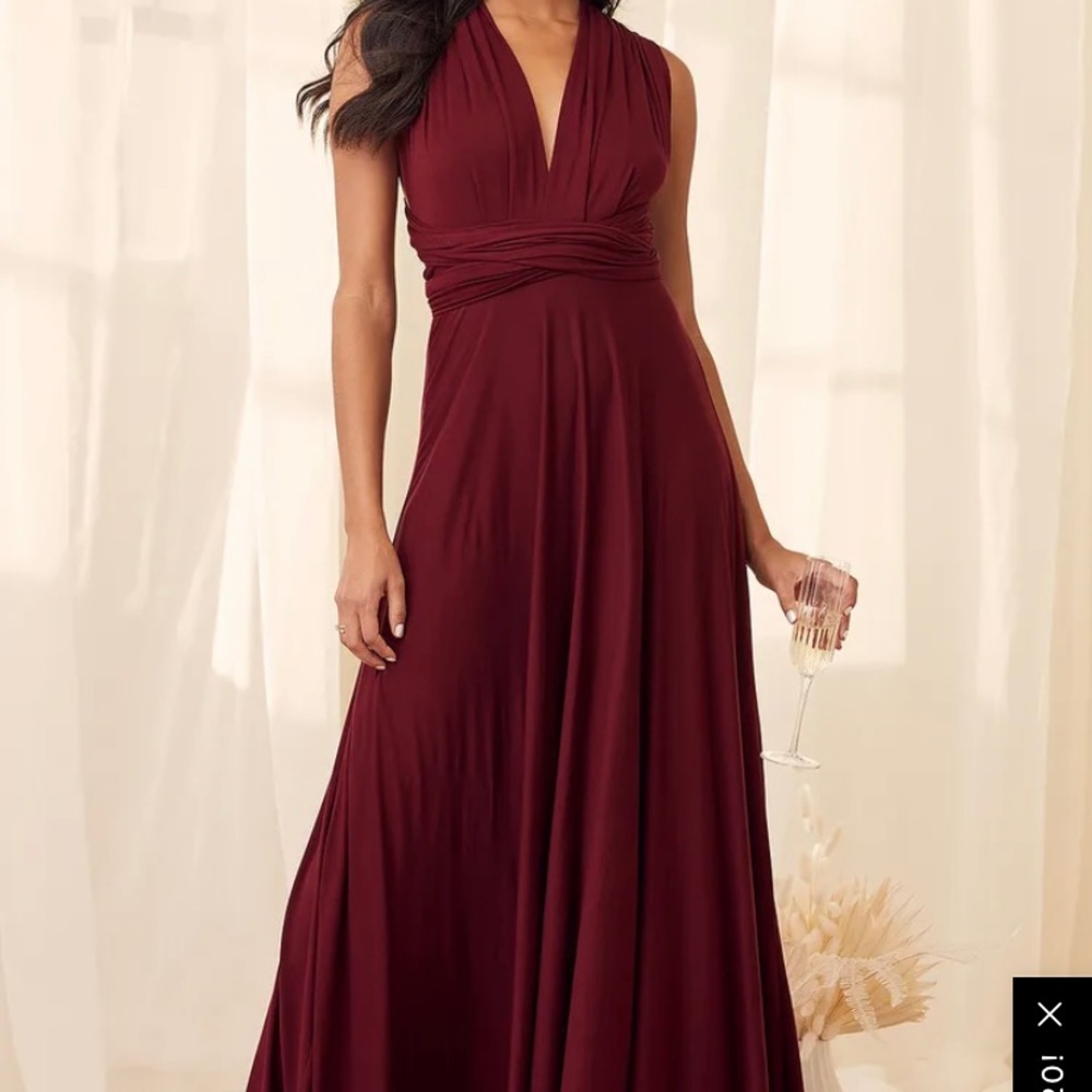 Selected Tricks of the Trade Burgundy Maxi Dress